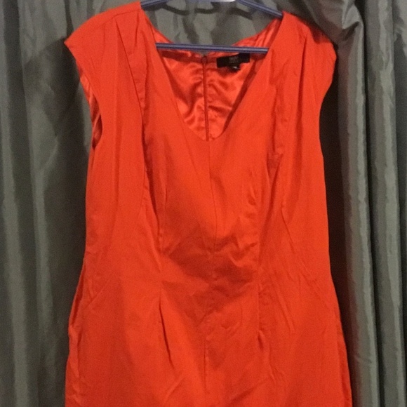 a vintage lined red satin like A-line dress- size 18. - Picture 1 of 5